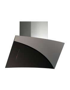 90cm angle glass cooker designer hood black glass1 ART10201